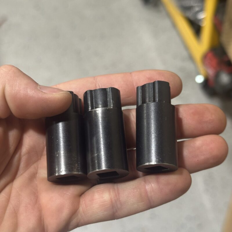 Blemished Solus action wrench sockets showing cosmetic tooling marks