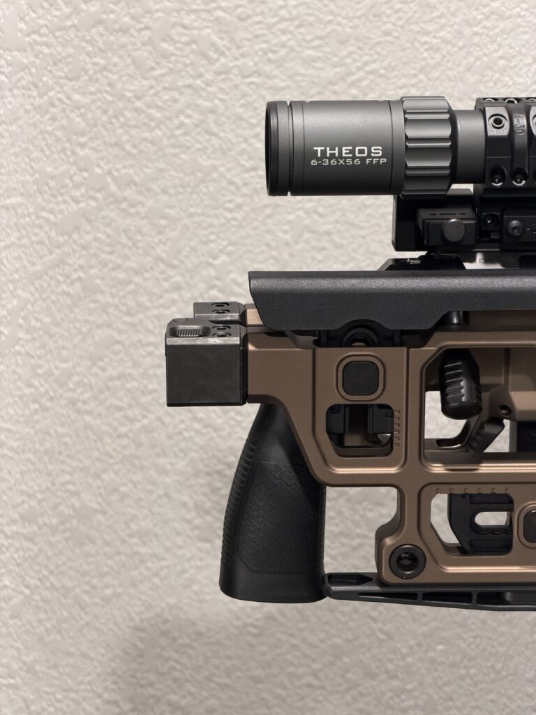 Aero Solus chassis with the folding stock adapter set and hinge, stock extended