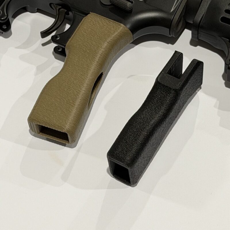 Base detail of the FDE youth AR pattern grip