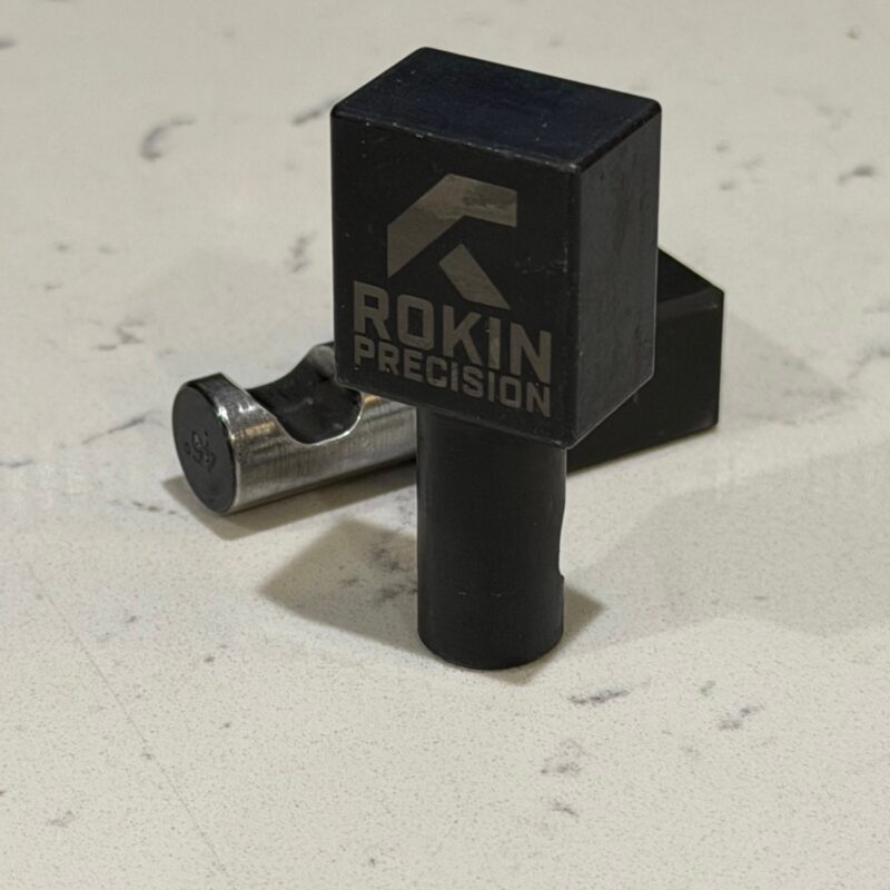 Rokin Precision 35 degree locking block for the Grand Power Stribog, black oxide finish with the laser-engraved Rokin Precision logo